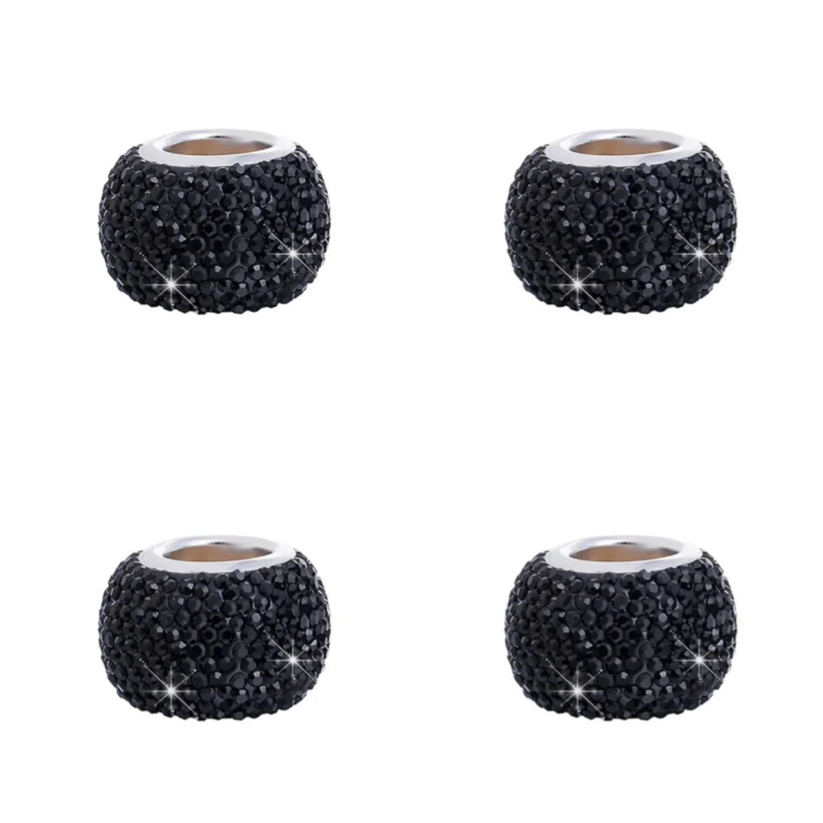 Universal Crystal Rhinestone Car Seat Headrest Ring Collars Decor Charms Diamond Bling Car Interior Accessories For Women Girls