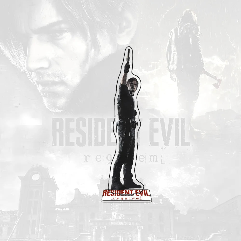 Resident Evil Requiem 15CM Leon Scott Kennedy Grace Ashcroft Acrylic Stand keychain Figure Desktop Decor Collection For Gamers