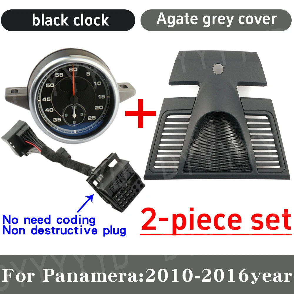 Car Stopwatch Chrono For Porsche Panamera 970 2010-2016 Stop Watch Clock Interior Dashboard Cover Compass Electronic Meter Clock