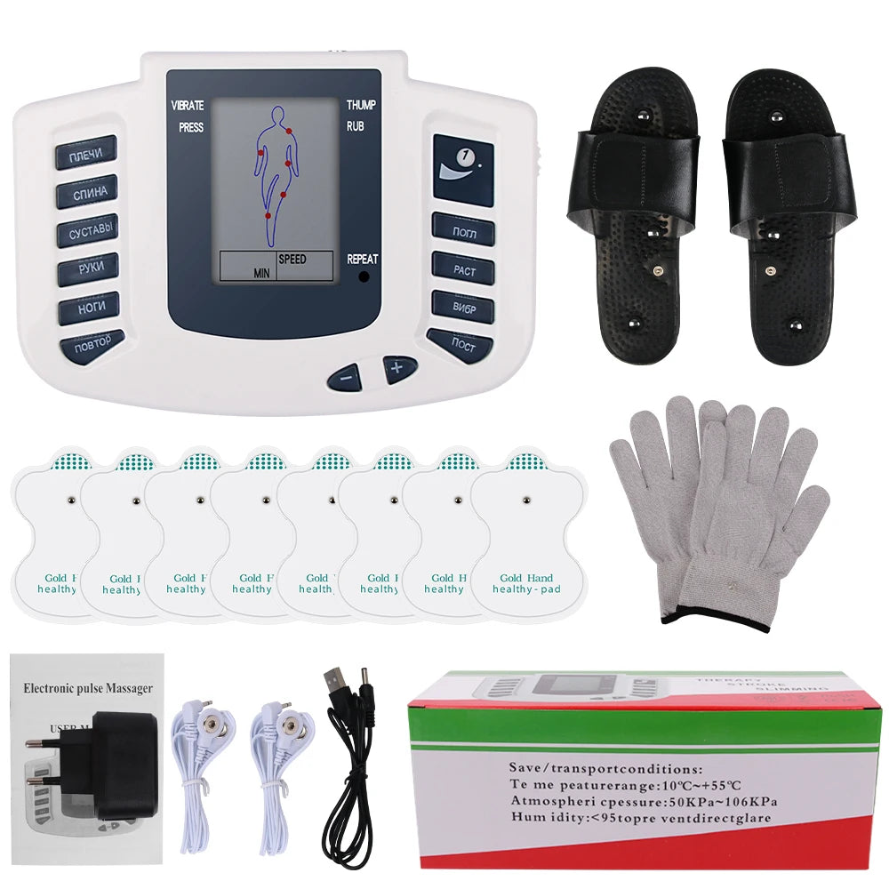 EMS Massage Unit Russian Electrical Muscle Therapy Stimulator Physiotherapy Pulse Acupuncture Full Body Massager
