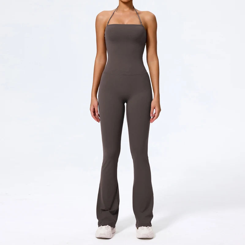 Summer Sleeveless Yoga Suit Gym Set Women Training Sportswear Fitness Sports Jumpsuit Women Push up Workout Bodysuits Female