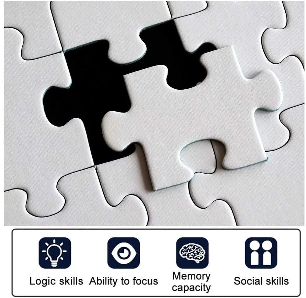 WISHDIAM Jigsaw Puzzles 1000 PCS for Adults:Bookshelf Canal ,Educational Fun Game Intellectual Decompressing Interesting Puzzle