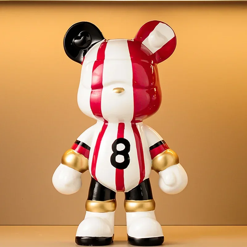 Cute Bear Ceramic Coin Bank Animal Money Box Sculpture Home Office Decoration Unique Football Enthusiasts Gift