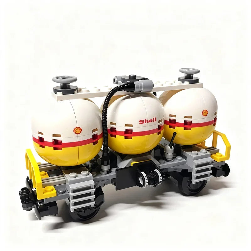 152PCS MOC City Train Shell Tanker Wagon Model Military DIY Creative Ideas Display Assembly Building Blocks Gift Birthday Custom