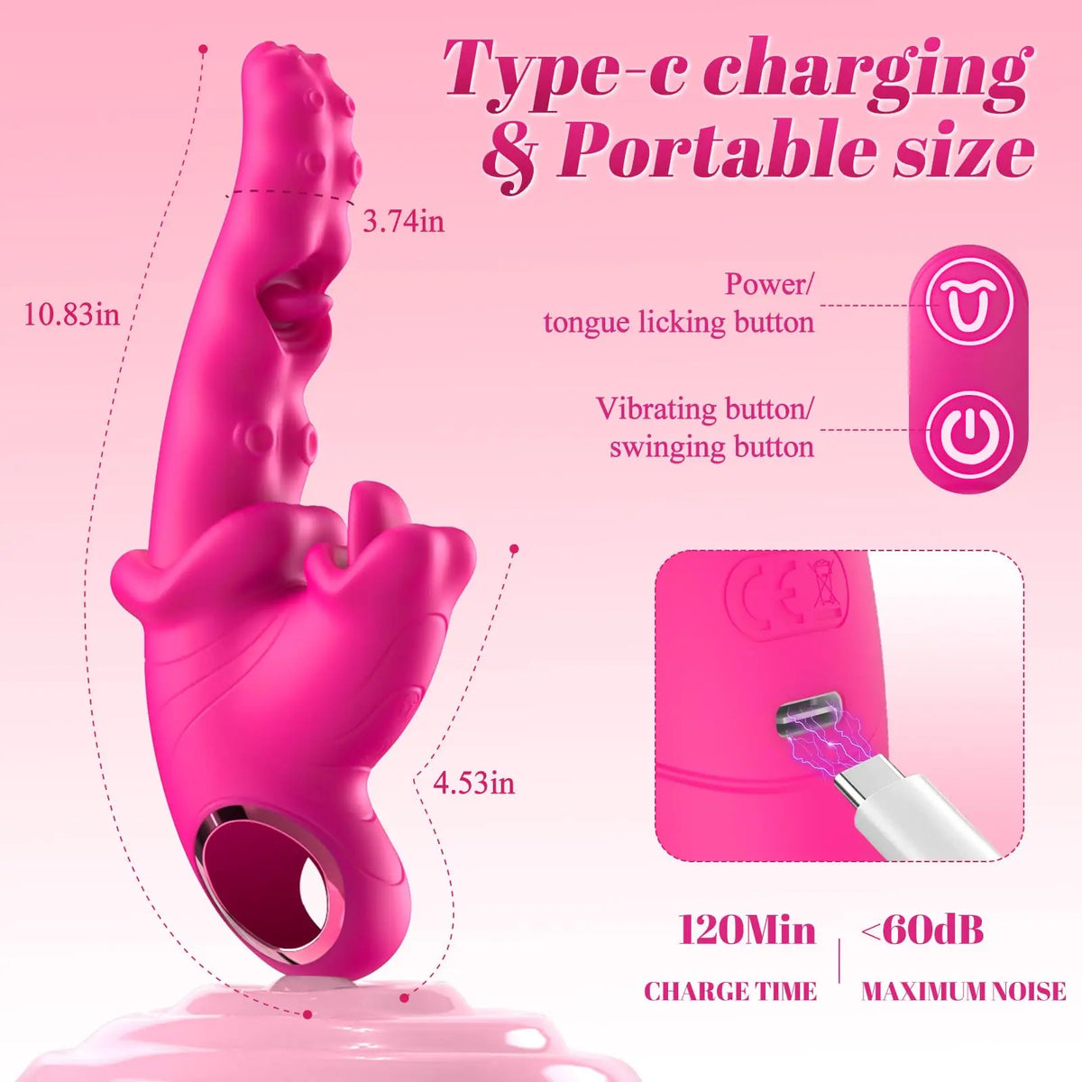 SENSIVO 3 in 1 Tongue Licking Vibrator Couples Sex Toys for Women G Spot Dildo Stimulator Female Masturbation Adult Sex Toys 18+
