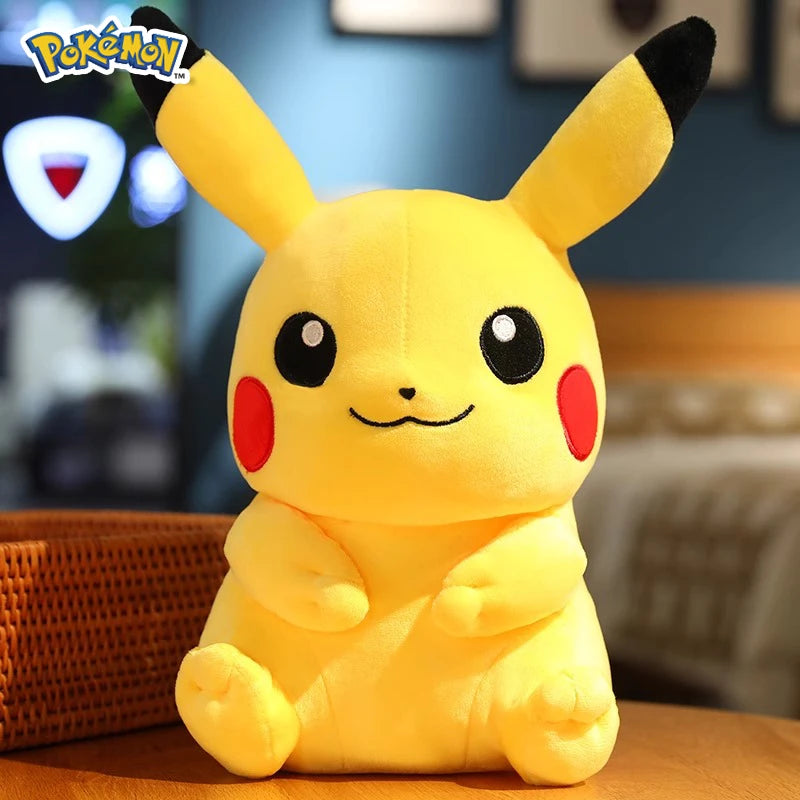 Large Original Pokemon Pikachu Stuffed Plush Toys Plushie Soft Animal Kawaii Anime Doll Throw Pillow Birthday Gift For Kids Baby
