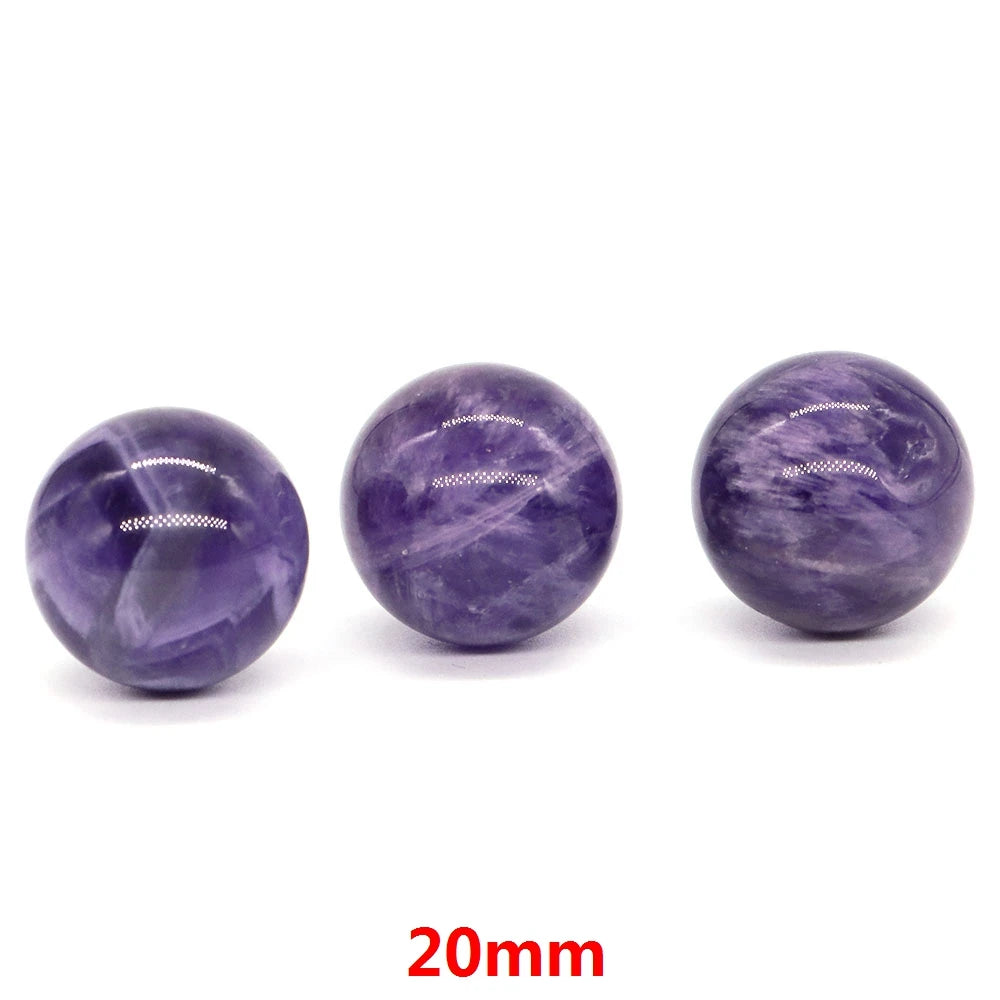 16mm 18mm 20mm 25mm 30mm 40mm Balls Natural Stone Amethyst Crystal Sphere Reiki Healing Mineral Specimen Globe Chakra Home Decor