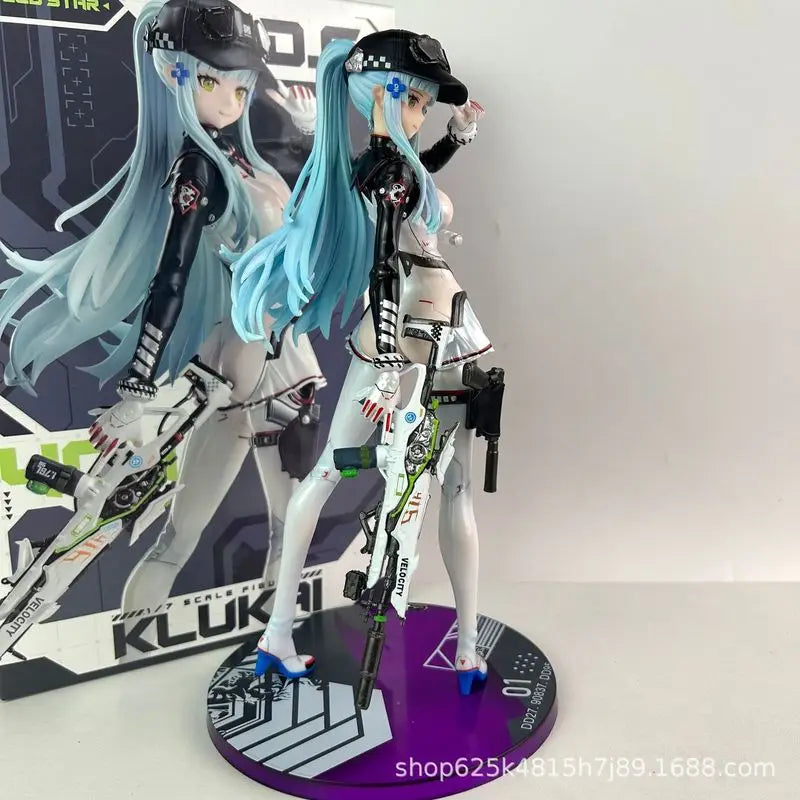 Keloke Speed Star Girls Frontline HK416 Mecha Girl Anime Figure Fully Painted PVC Statue Desktop Ornament For Anime Fans