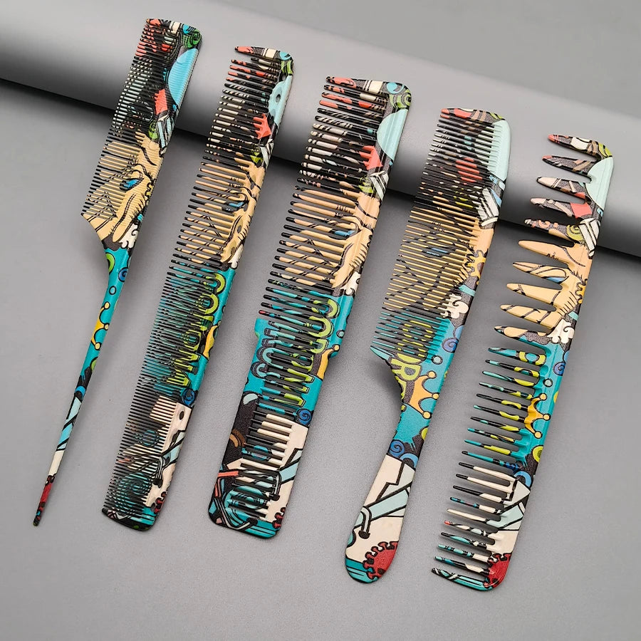 5Pcs Hair Styling Combs, Suitable for Salon/Wedding Shop Styling, a Must-Have Five-Piece Set of Hairdressing Combs for Hairstylists