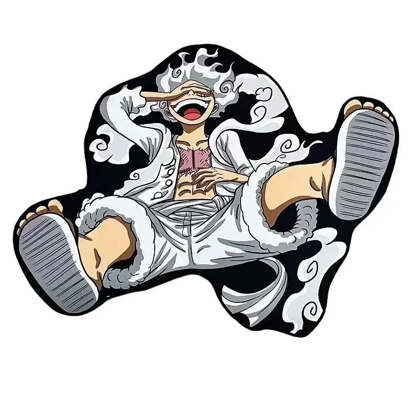 One PIECE Luffy Gear 5 Shaped Anime Room Manga Cartoon Irregular Rug Home Decoration Carpets Non-Slip Mat Sofa Living Room Gift