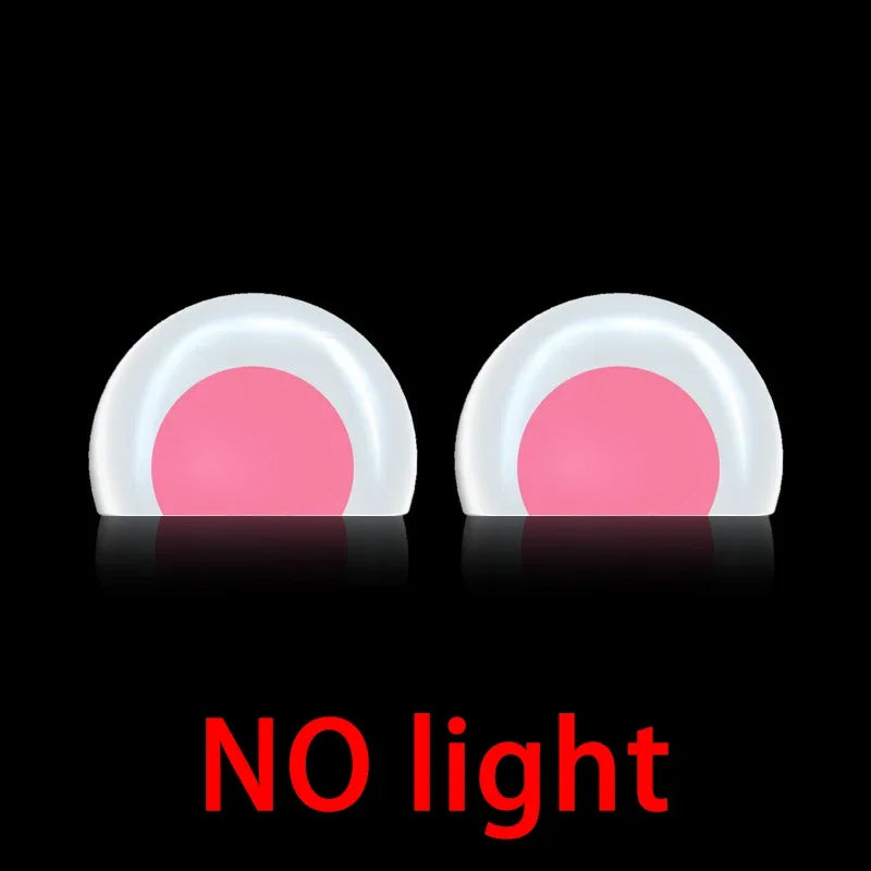 With or without lights 1 or 2pcs The car roof solar light decoration cat ears car cute panda ears Roof exterior decoration