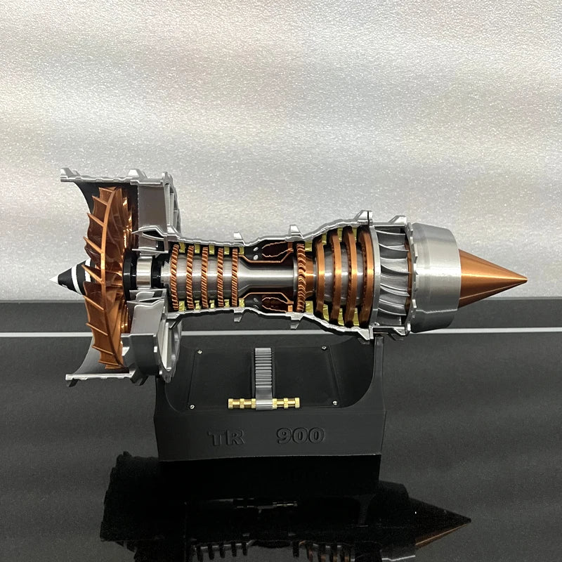 TR900 Aviation Turbofan Engine Model DIY Model Kit 27CM Electric Turbofan Engine Assembly Toy Kit