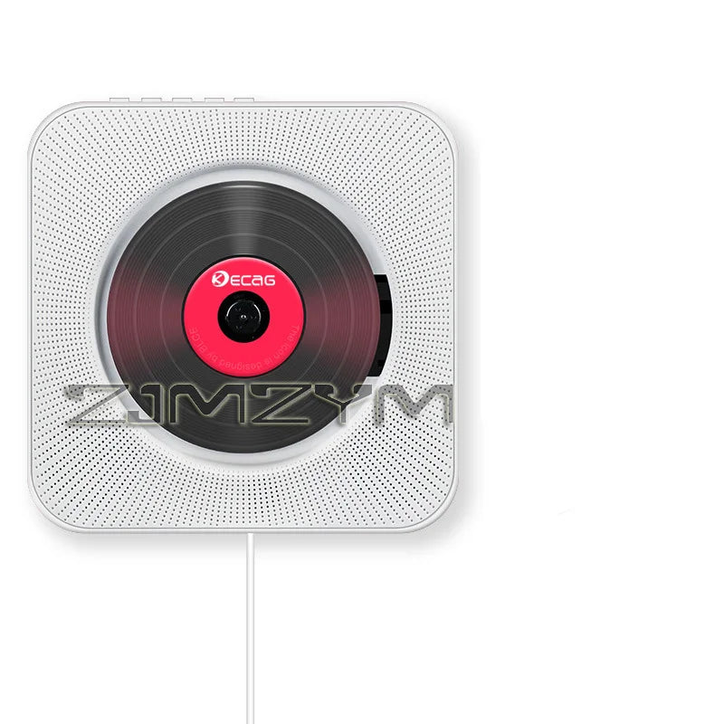 CD Player Bluetooth Speaker LED Screen Wall Mounted Music Player FM Radio 3.5mm Stereo CD /MP3 Players With Remote Control