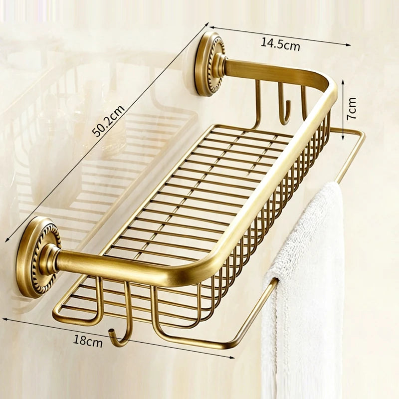 Solid brass Bathroom Accessories Set,Robe hook,Paper Holder,Towel Bar,Soap basket,bathroom sets,YT-12200-A