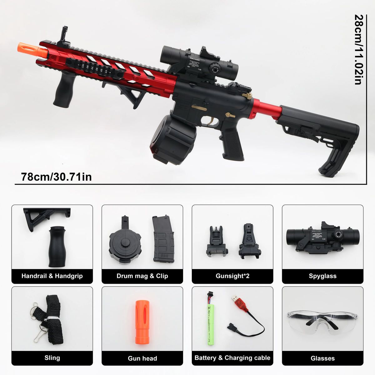 M416 Auto Electric GEL Blasters Rifle with Realistic Recoil -for Epic Outdoor Gel Ball Blaster War,Gift toy(No water bombs)