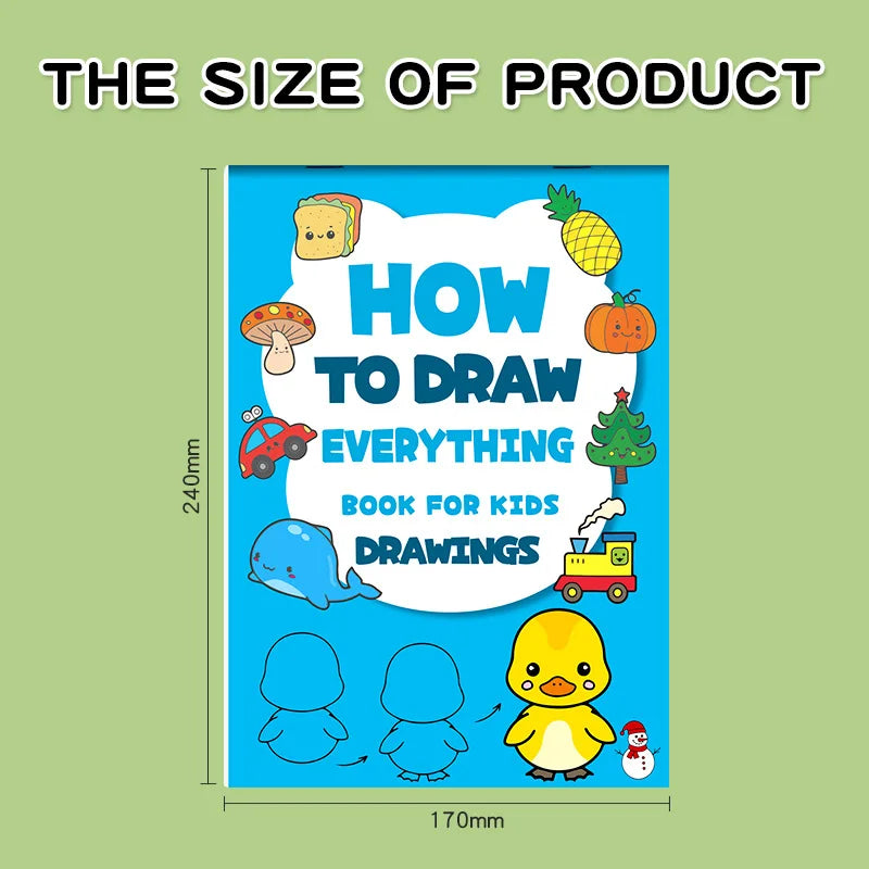 Kids Step-by-Step Drawing Book Learn How to Draw Everything Easy Tutorial For Children Creative Gifts Drawing Educational Toys