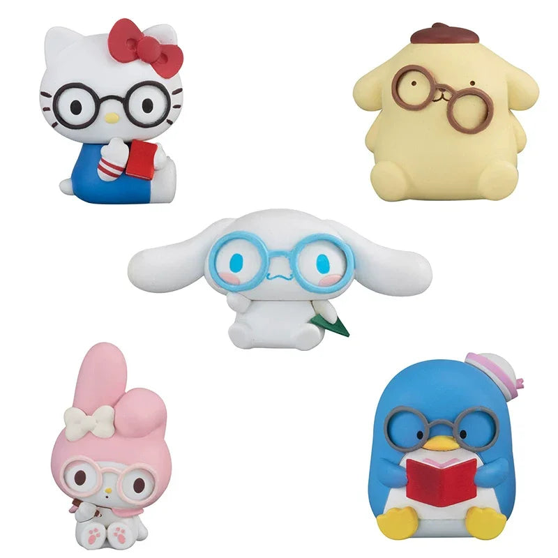 New Product In Stock Kt Cat Melody Wearing Glasses Blind Box Kawaii Fugure Toy Cute Desktop Decoration Surprise Gift For Fans