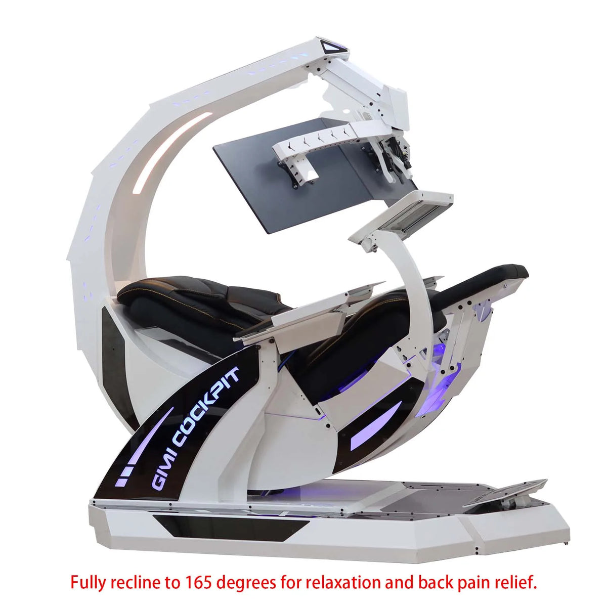 Zero Gravity Recline Workstation Chair GM-520 GIMI Gaming COCKPIT , Works Triple FIVE MonitorS Tilting Rig VR