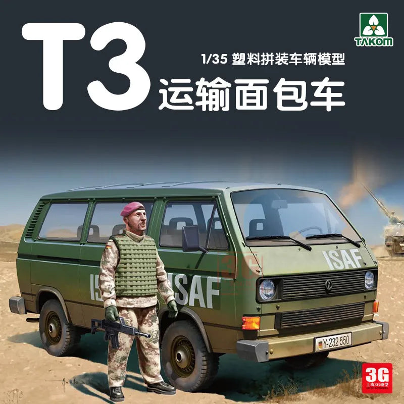Takom 2013 1/35 Military Transport Bus Model Kit with Figure Plastic Assembly