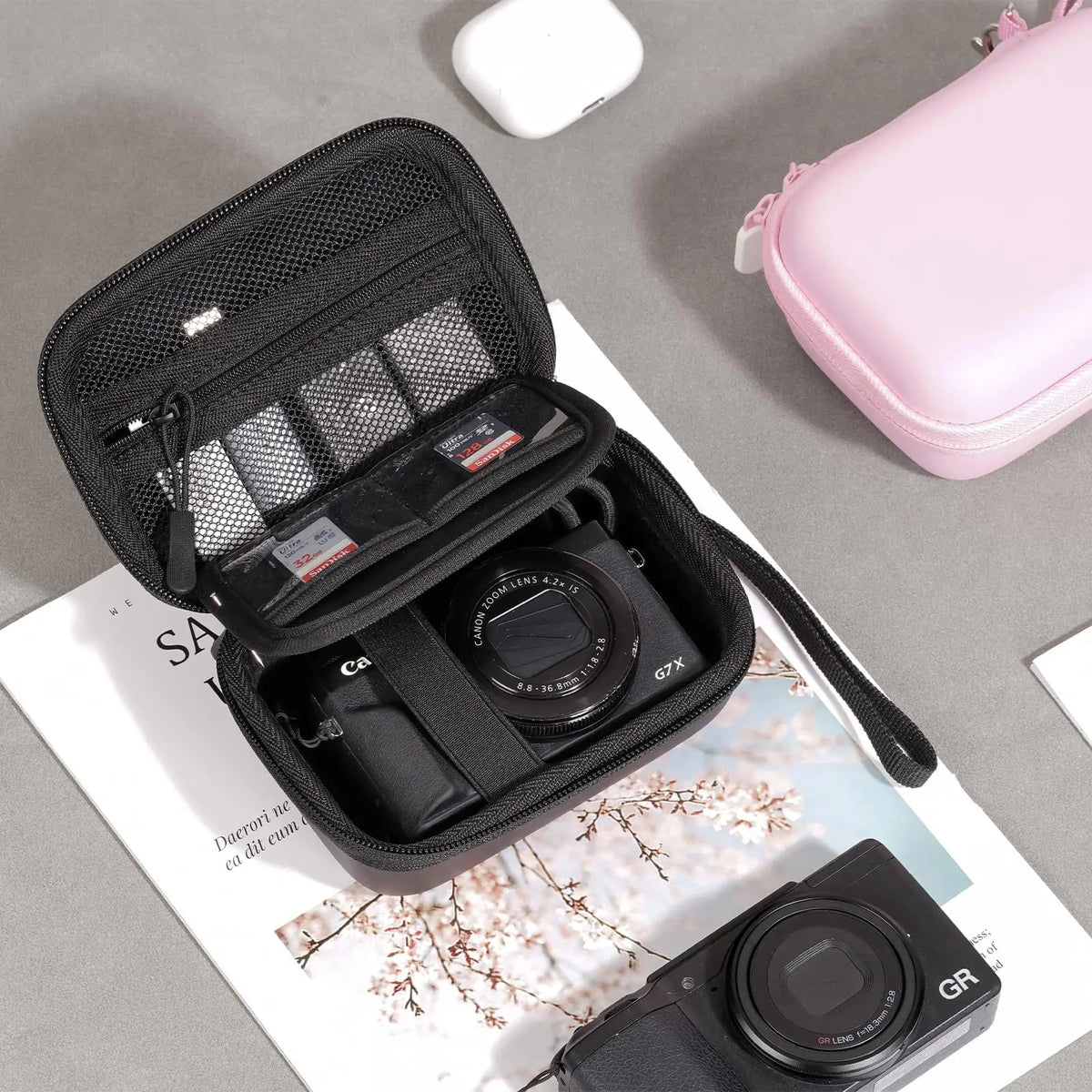 Hard Shell Digital Camera Case for Canon G7X Mark III Mark II, Sony Cybershot, PowerShot SX740, Ricoh GR III, Kodak Pixpro Case