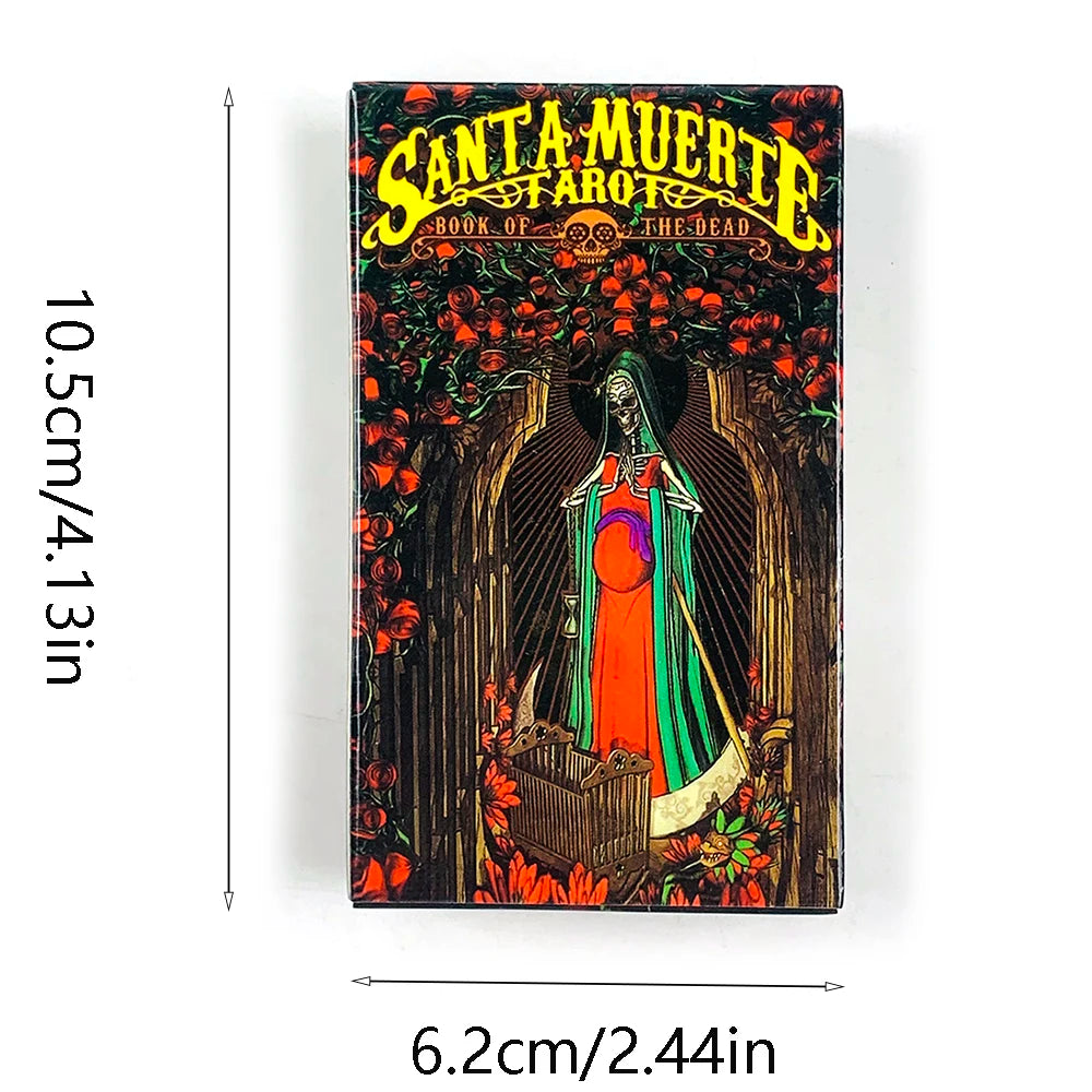 Santa Muerte Tarot Cards A 78 Deck Oracle English Visions Divination Edition Borad Playing Games,Halloween and Christmas Game