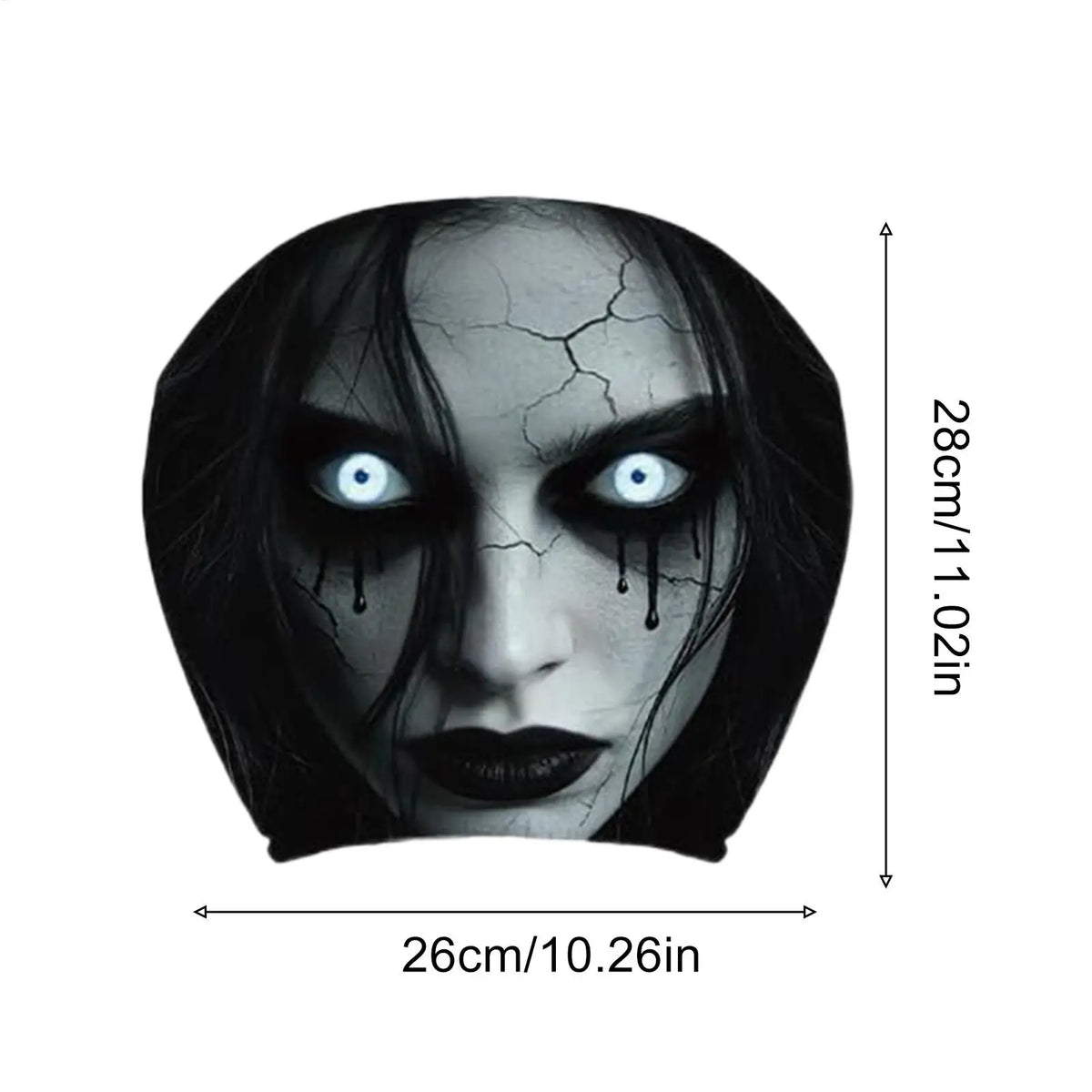 2pcs Scary Headrest Cover Halloween Decoration Accessories Hilarious Car Headrest Protector for Men Women Family Friends