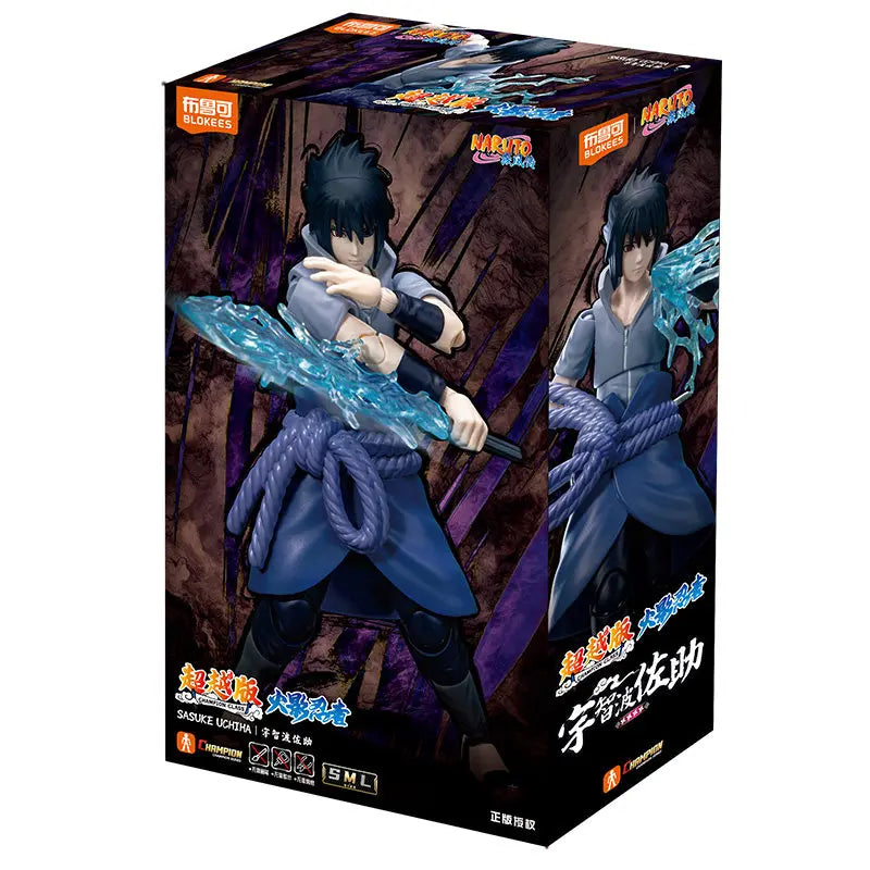 BLOKEES Original NARUTO Uchiha Madara Kyuubi Kurama Sasuke Minato Bijyudama Shippūden Bijuu Assembled Action Figure Toy Model