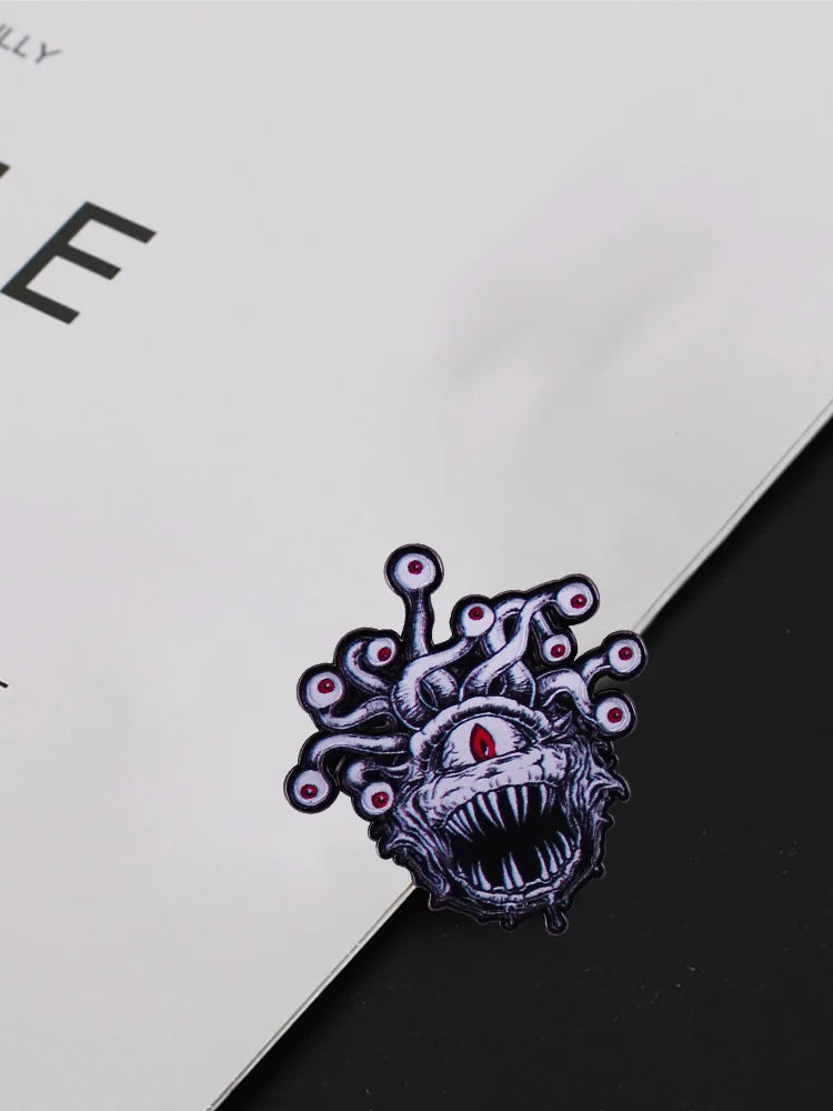 Beholder Monster Brooch RPG Games Badge