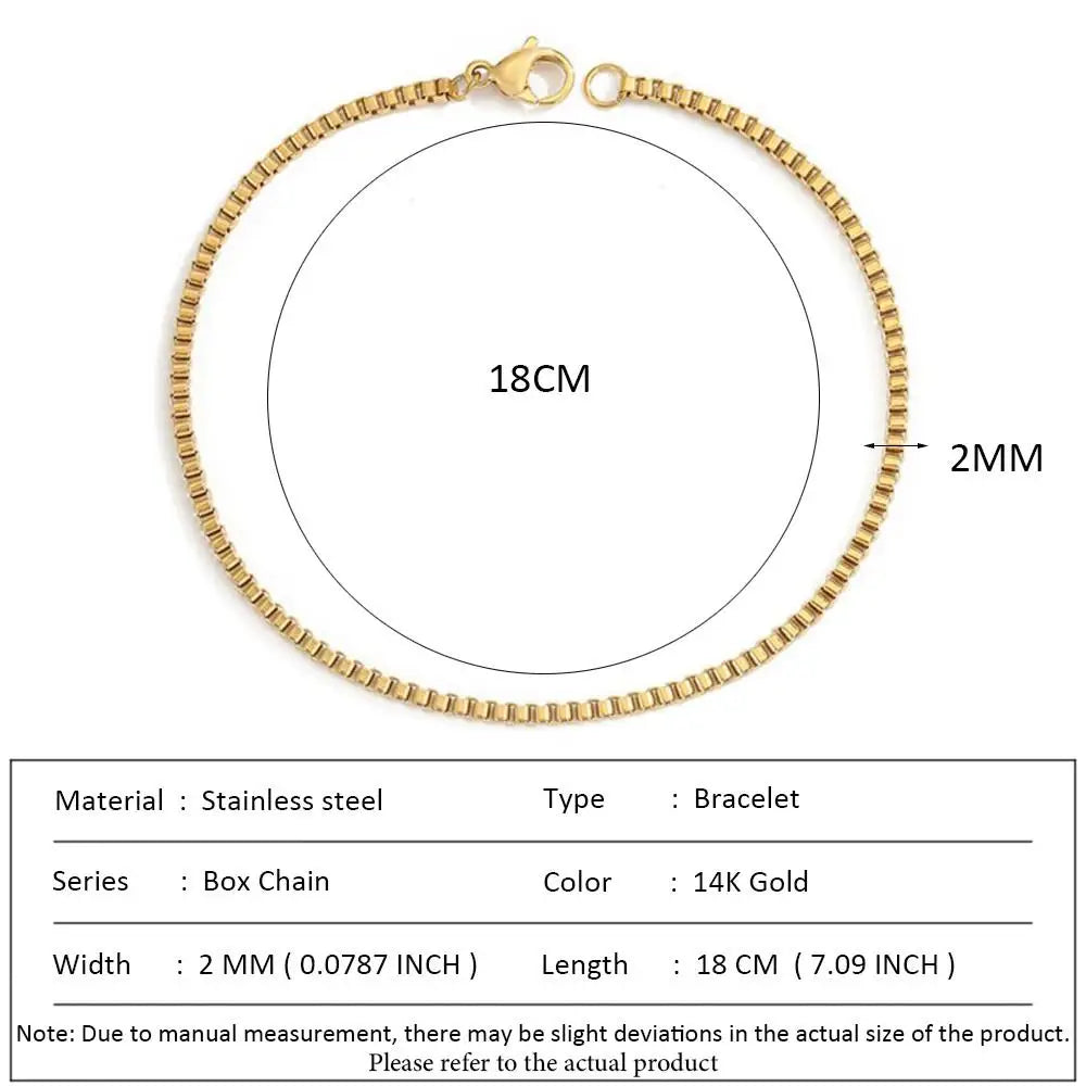 SUNIBI Classic Snake Chain Bracelets for Women Trend Fashion Stainless Steel Cuban Chain Bracelet Trendy Woman Gifts Jewelry