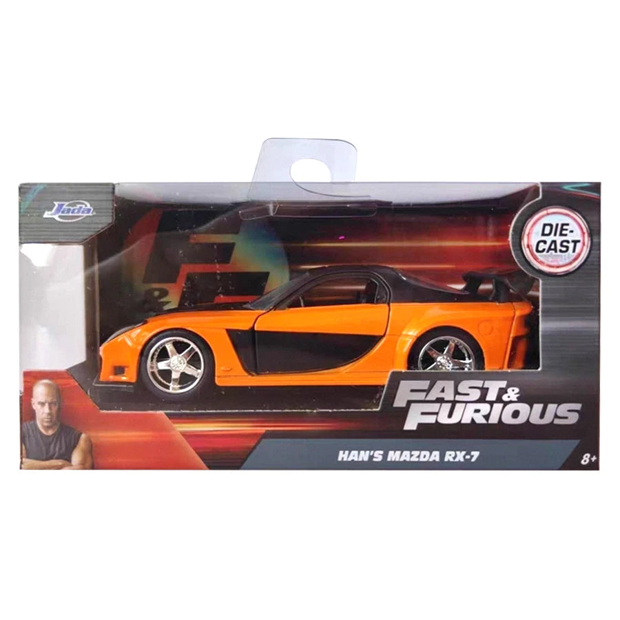 In Stock JADA 1:32 Fast & Furious 1997 Mazda RX-7 Han's Ride Alloy Die-cast Car Model Original Box Gifts Collecting hobbies