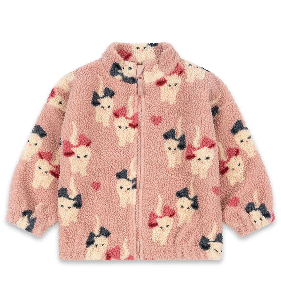 2026 KS Autumn Winter Baby Girls Boys Lambswool Jackets Boys Embroidery Cartoon Outerwear Kids Clothes Children's Coats 1-9Yrs