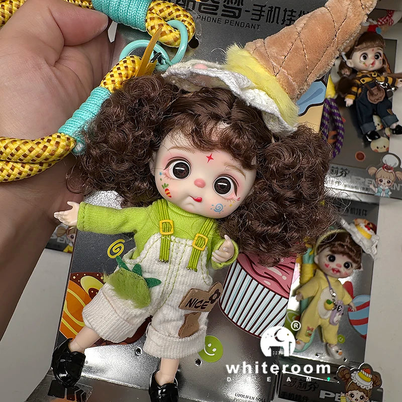 bjd doll Dolls for girls Labbu doll pocket mini blyth girl Doll Barbi cry Baby Rainbow Ball jointed doll Mobile phone Decoration