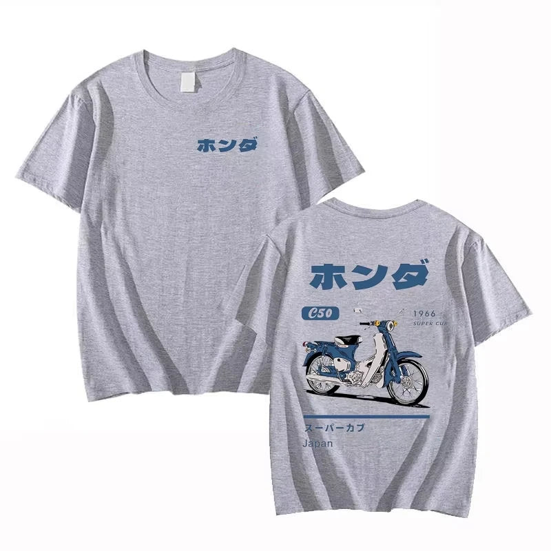 Fashion Loose T-Shirt Retro Summer Cartoon Anime Car Print Unisex Short Sleeve Round Neck Couple's Tee Youth T Shirts