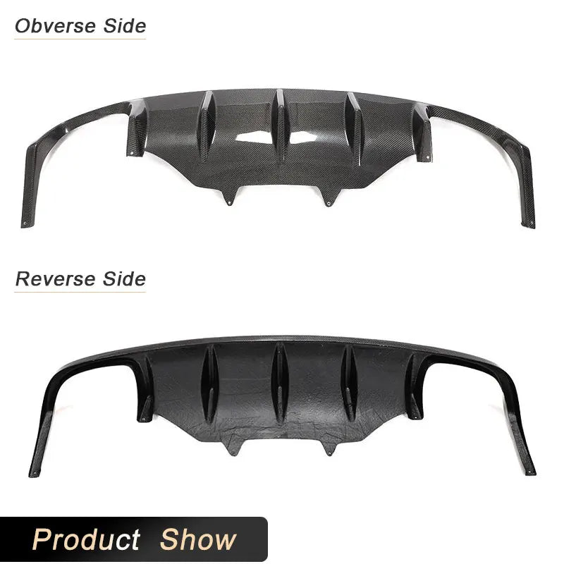 Carbon Fiber Rear Bumper Diffuser Lip Spoiler for Porsche Macan Turbo GTS Sport 2014-2020 Car Racing Rear Apron Lip Body Kit
