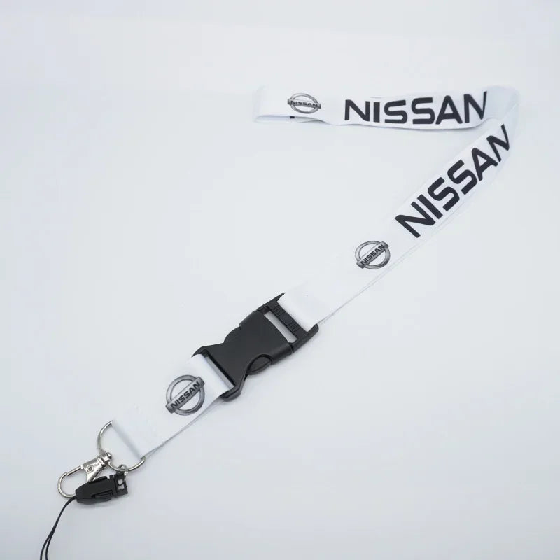 Lanyard Nylon for Nissan Car Logo Key Pendant Holder Phone Sling Keychain Sylphy Qashqai J11 Teana Note Juke GTR X-trail Murano