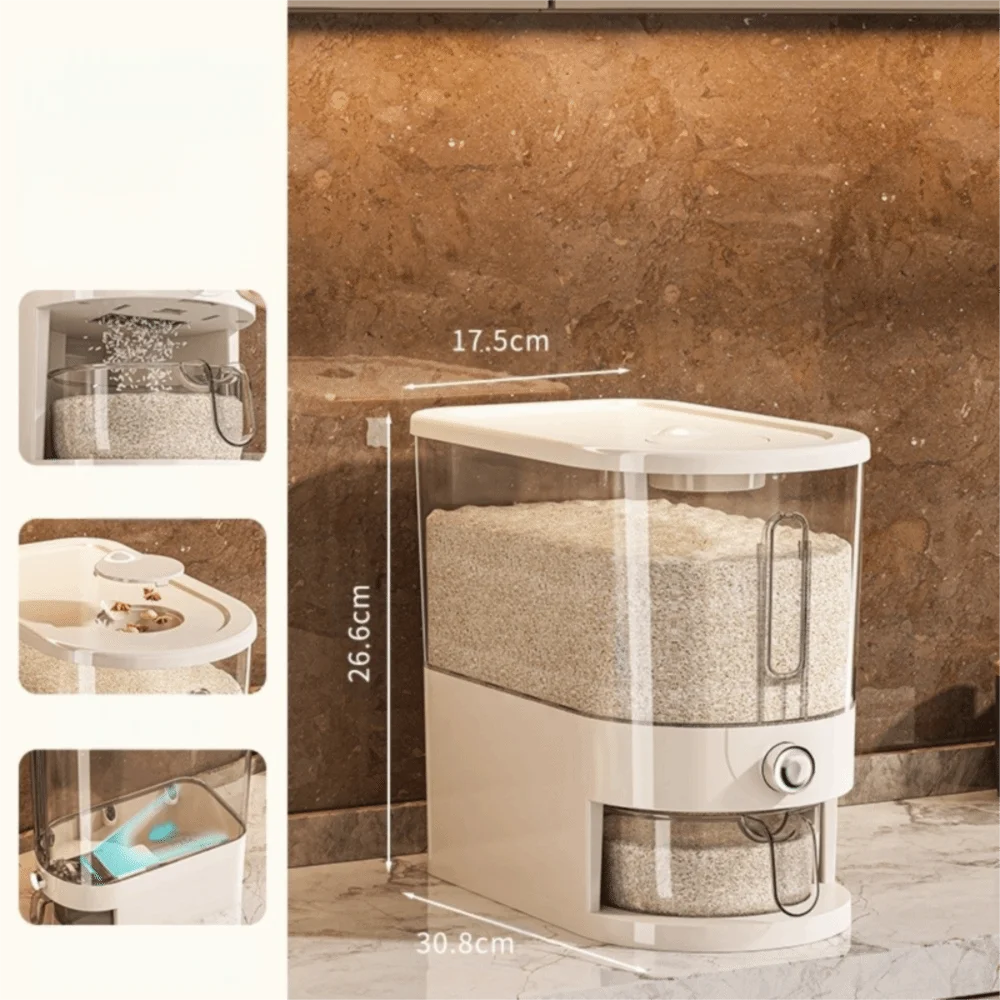 New Insect-proof Rice Storage Container 5/10KG Moisture Proof Dry Food Dispenser Rice Sealed Box Pantry Organization