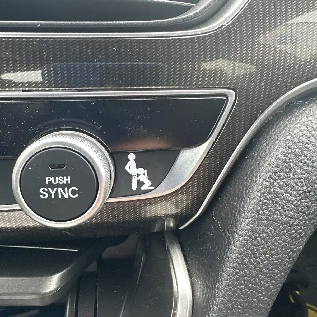 2 PCS Road Head Car Vinyl Decals For Blank Car Buttons, Funny Car Accessories Stickers for Men