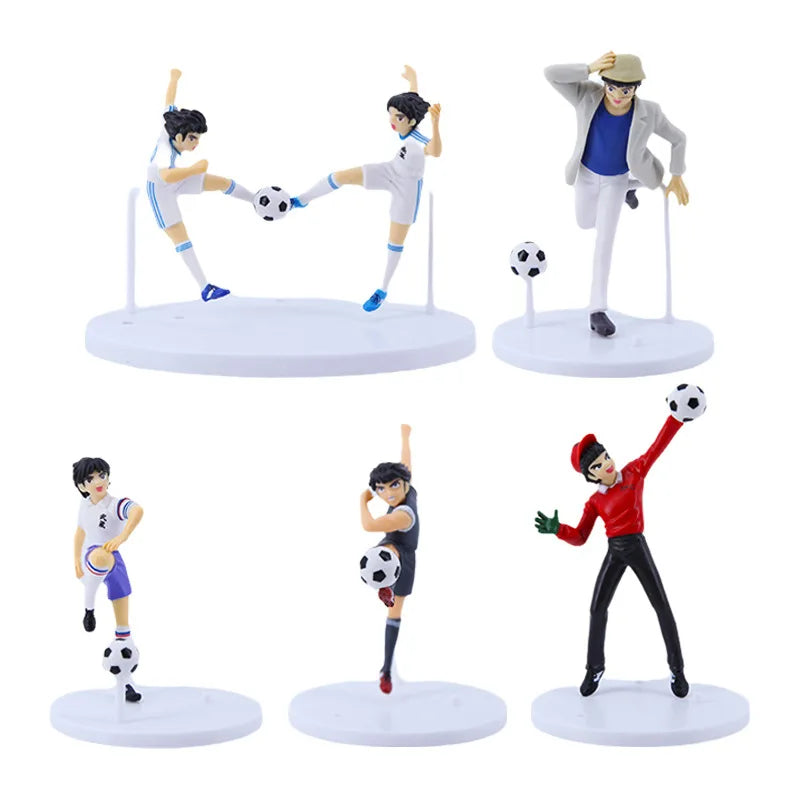6pcs/set Captain Tsubasa PVC Action Figure Model Doll 18cm
