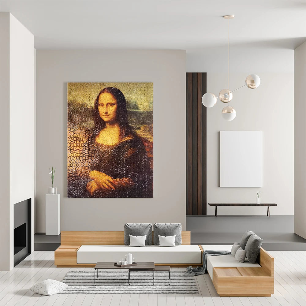 MaxRenard Jigsaw Puzzle 1000 Pieces for Adult Mona Lisa Famous Painting Toy Environmentally Friendly Paper Christmas Gift Toy