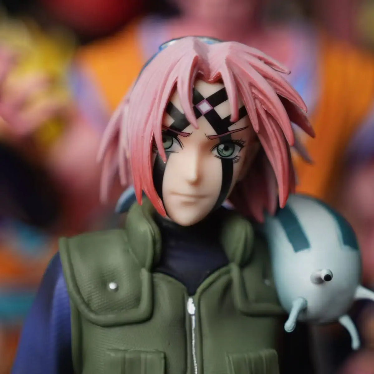 【C4 STUDIO】25.5cm/10.04 Inch Haruno Sakura Dual-Head GK Figure Standing Statue Collectible Model Toy Gift