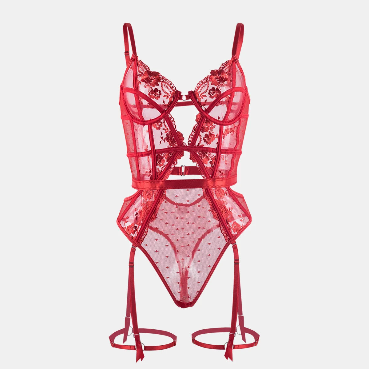 Toucheart Lace Sexy Skinny Babydoll Bodysuit Embroidery Erotic Private Adult Suit Solid Color Patchwork High Waisted Sexy Set