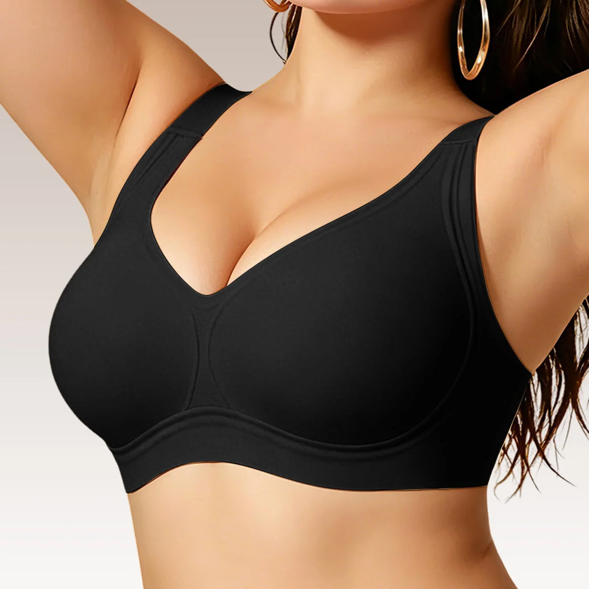 Plus Size Push Up Jelly Bra Seamless No Underwire Bras Full Coverage Brassiere Hide Back Fat Tshirt Bras Comfort Daily Bralette