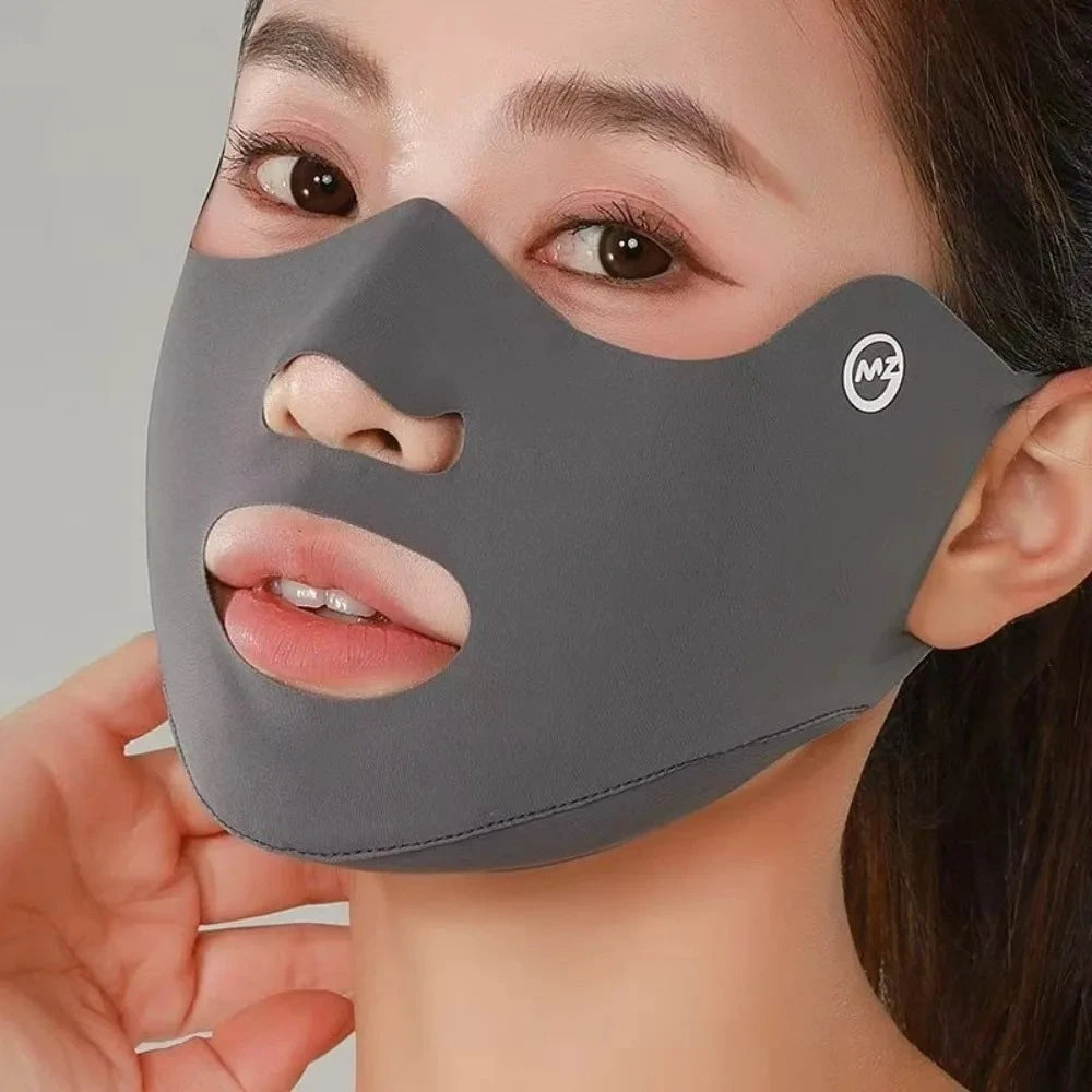 New Breathable Ice Silk Mask Washable Anti-UV Riding Face Mask Dustproof Anti-sun Mask Gift