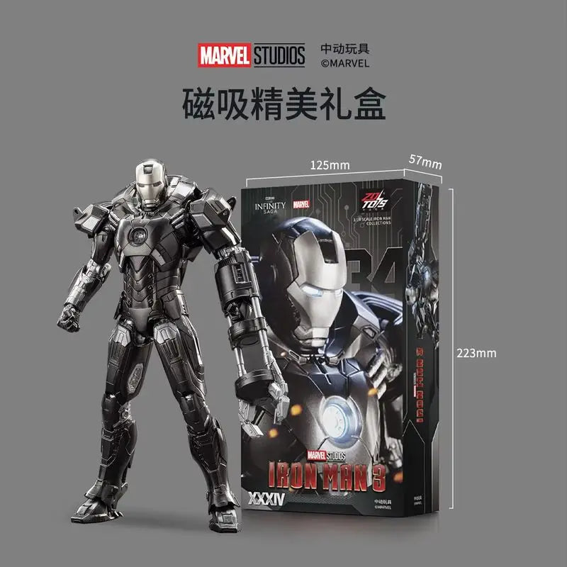 Zd Toys Marvel Iron Man Mk34 Action Figure Movable Joints Collectible Model Desktop Decoration Gift For Men