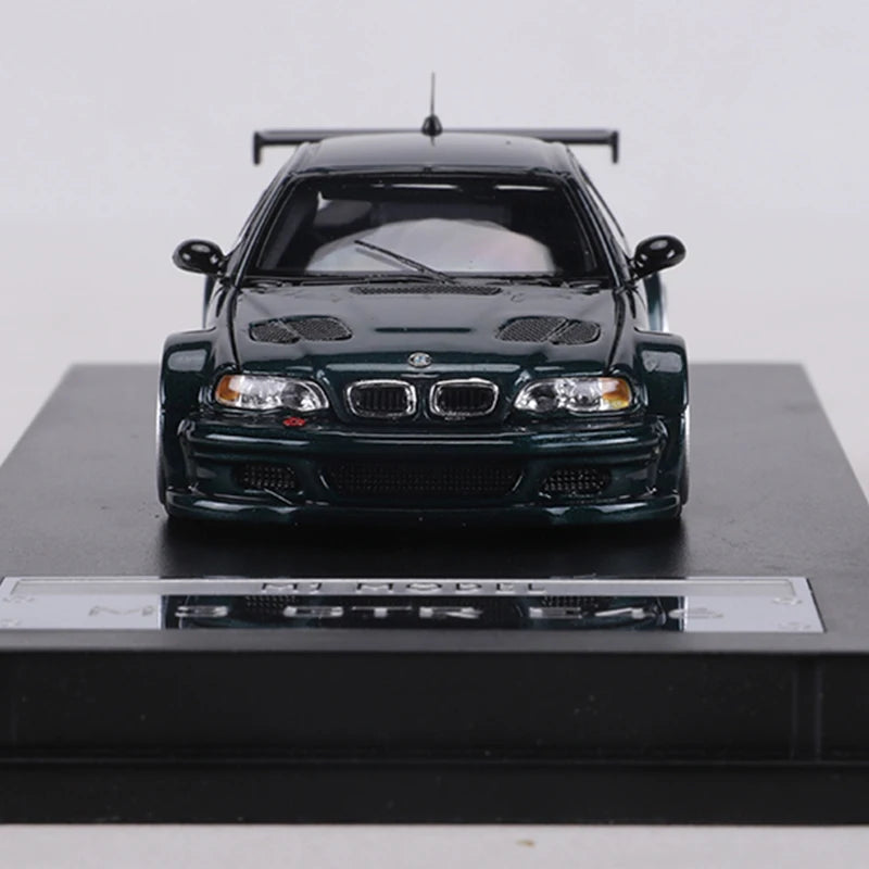 MJ MODEL 1:64 M3 E46 GTR Alloy Model Car can open the hood