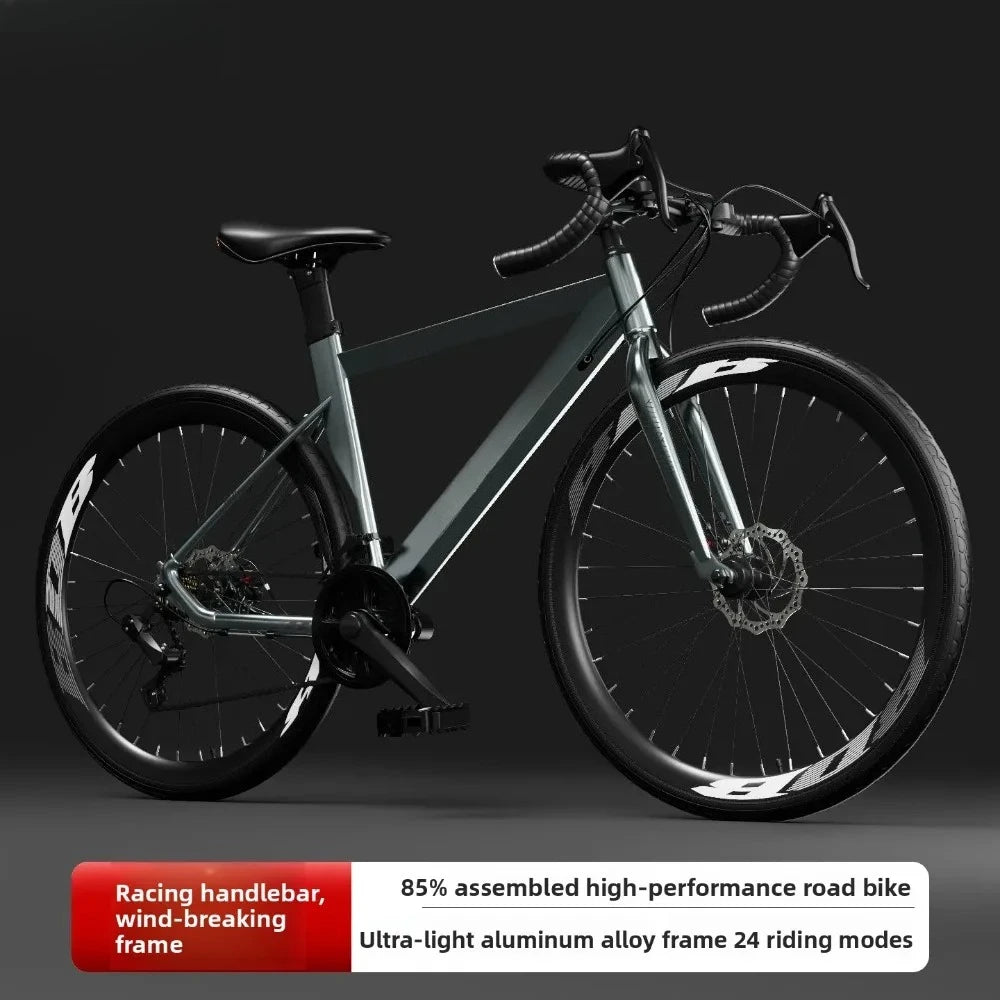 700C Road Bike Drop Bar Bicycle Lightweight Racing Bike 21 24 27 Speed Mechanical Disc Brake Adult Commuter Cycle