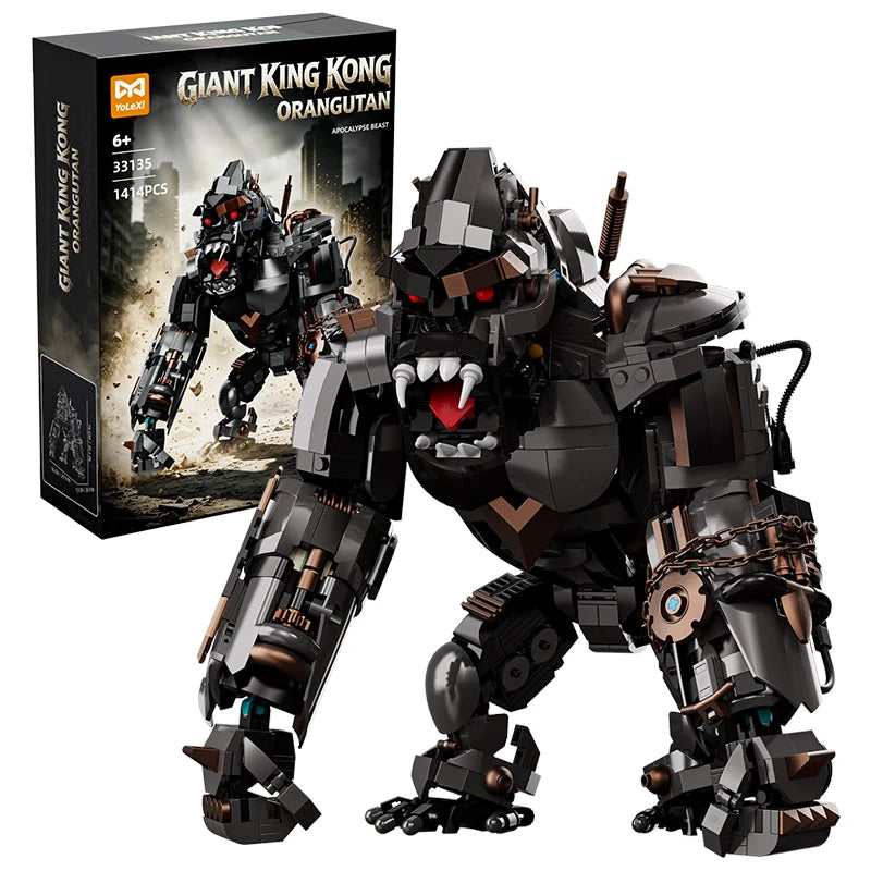 Cyber Mecha Gorilla MOC Building Blocks Giant Robotic Ape Titan Model Kit Mechanical Bricks Toys Gifts Adult Kids Boys 1414pcs