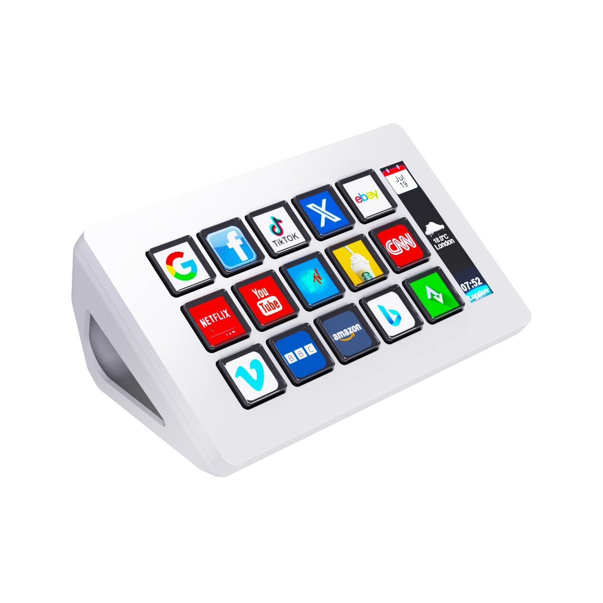 MiraBox 293S Stream Deck Macro Keypad โ 15 Customizable LCD Keys for OBS, Music, Web & Productivity, Drag & Drop Setup