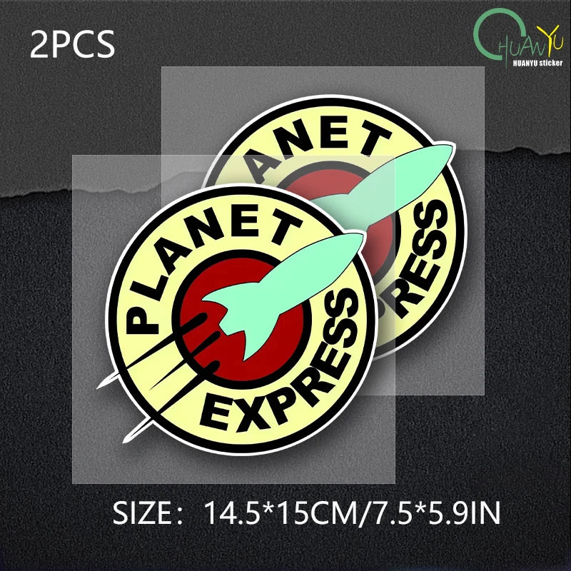 PVC Decal for Planet Express Car Sticker Waterproof on Bumper Rear Window Laptop Refrigerator