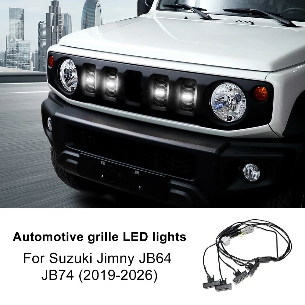 Car LED Front Grille Lights External Grille Lamps For 2019 2020 2021 2022 2023 2024 2025 2026 Suzuki Jimny JB64 JB74